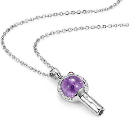 Collar PurpleHeart con colgante morado en forma de lightstick